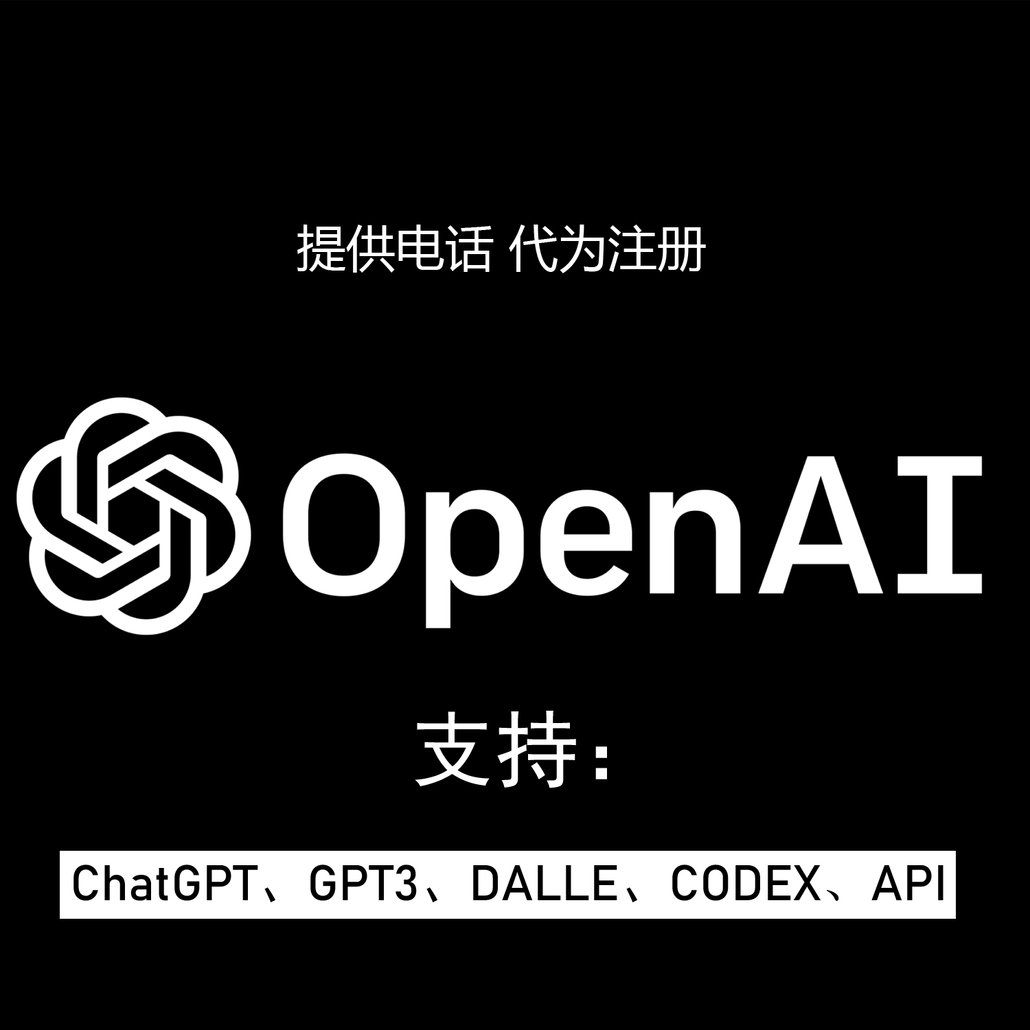 OpenAI/ChatGPT代注册账号 | 客户邮箱人工注册