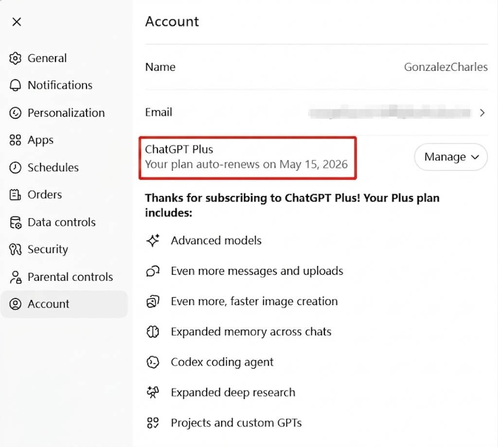 ChatGPT Plus会员一个月