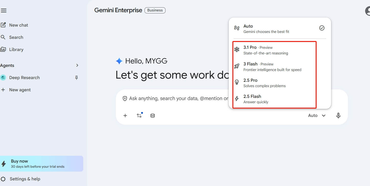 Gemini Pro登录账号-Gemini Enterprise
